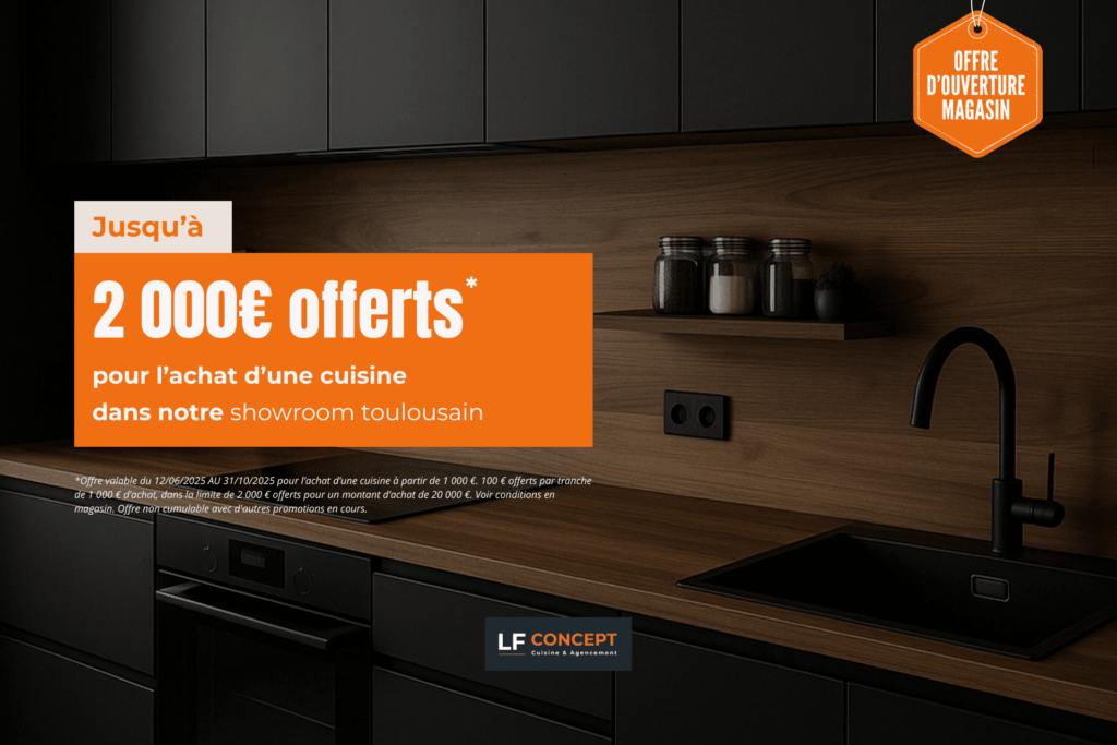 Offre d'ouverture magasin – Jusqu'à 2 000 € offerts 1 offre promotionnelle cuisine 2000€ offerts