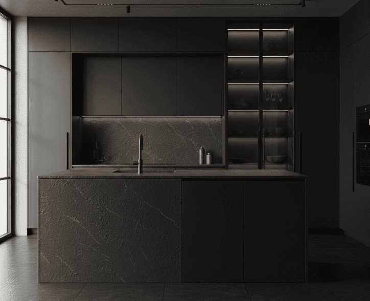 cuisine noir minimaliste