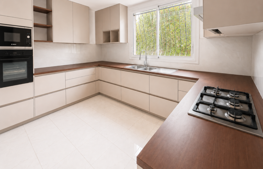 cuisine beige et bois aux minimes (31200)
