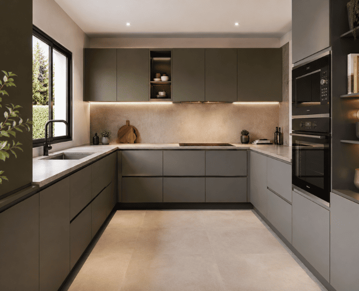 cuisine gris beton