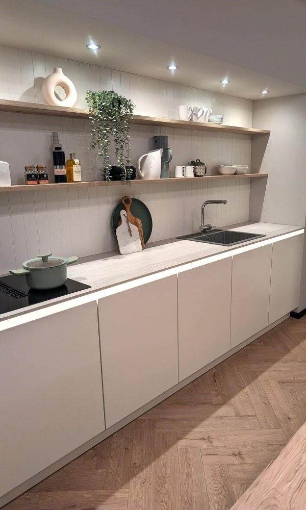 cuisine lineaire beige
